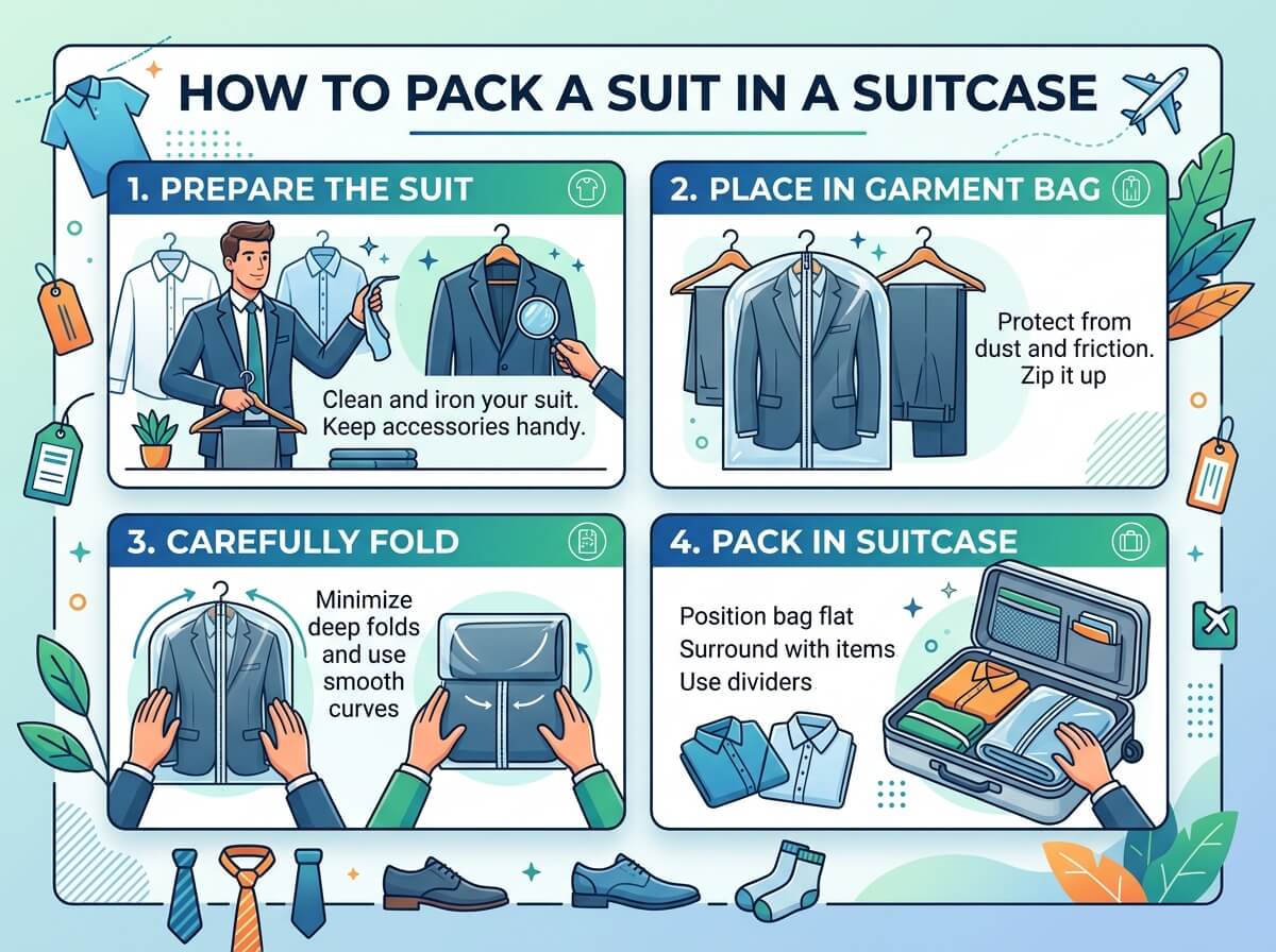How to Pack a Suit in a Suitcase