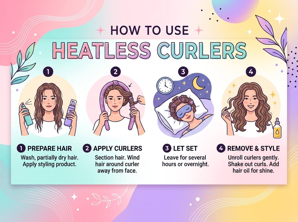 How to Use Heatless Curlers