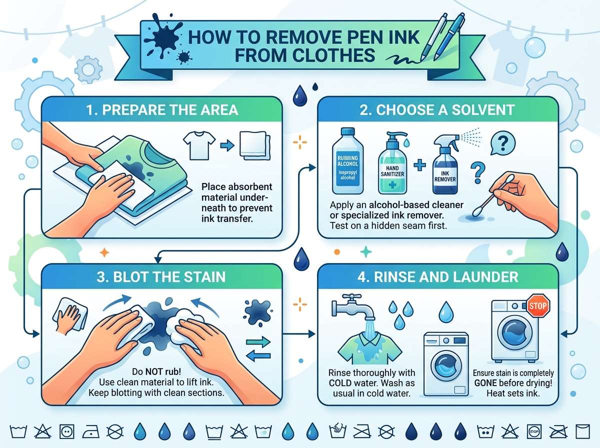 How to Remove Pen Ink from Clothes?